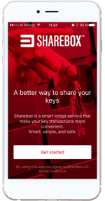 Sharebox app white phone