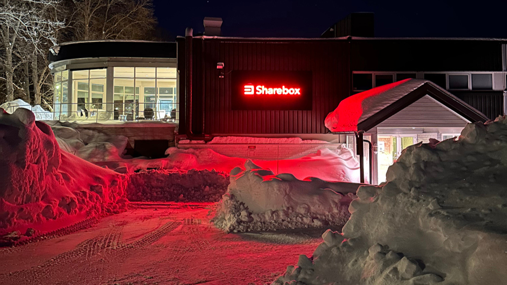 Snowy exterior Sharebox offices